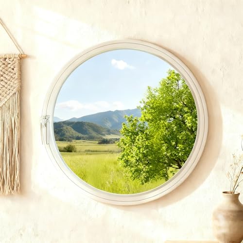 Ventanas redondas contra la humedad en baños con ventilación de aluminio 3