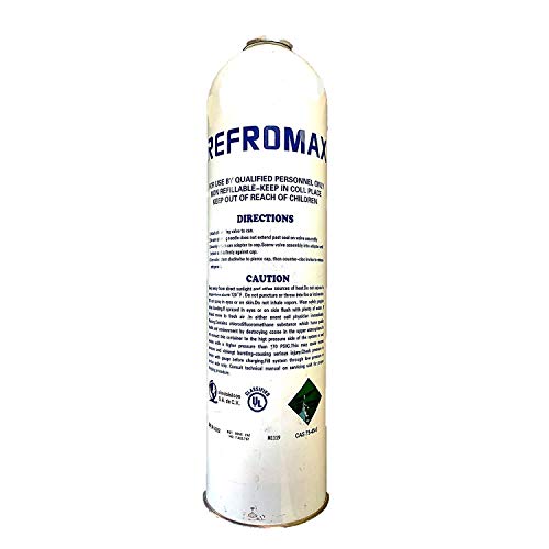 Image of Jagdish Refrigeration R22 Gas Can (Refromax) with Genuine Can Valve Refrigerant Net Weight 1 kg for Air Conditioner /Gas Weight 800 Gram - Multicolor