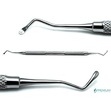 19W Excavators Dental Double Ended Spoons 2mm Restorative Stainless Steel Instruments