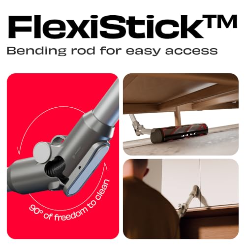 Image of NUUK REN PRO Stick Cordless Vacuum Cleaner | 2X More Suction, 34kPa | Adaptive Suction Tech, Upto 60min Runtime | 180˚ Bending Flexistick | 8 Attachments for Home Use | Multi-Cyclone HEPA Filtration