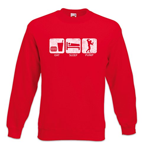 Pullover Eat Sleep Pump avec motif imprimé résistant pour le sport