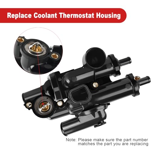 WMPHE Engine Coolant Thermostat Housing Kit Compatible with 2008-2014 Dodge Avenger, 2008-2012 Dodge Caliber, 2008-2010 Chrysler Sebring, 2009-2017 Journey & Compass, Replace OEM 68003582AB 902-319 - Thumbnail 4