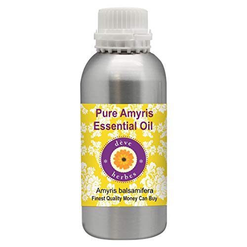 Image of Deve Herbes Amyris Essential Oil (Amyris balsamifera) Pure | Non-Sticky | Non-greasy | Lightweight | Men & Women | All Skin Types | Steam Distilled 630ml