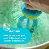 HABA Toddler Bath Toys: Bubble Bath Kids Whisk - for Kids' Sensory Play, Motor Skills, and Bath Time Fun, Blue