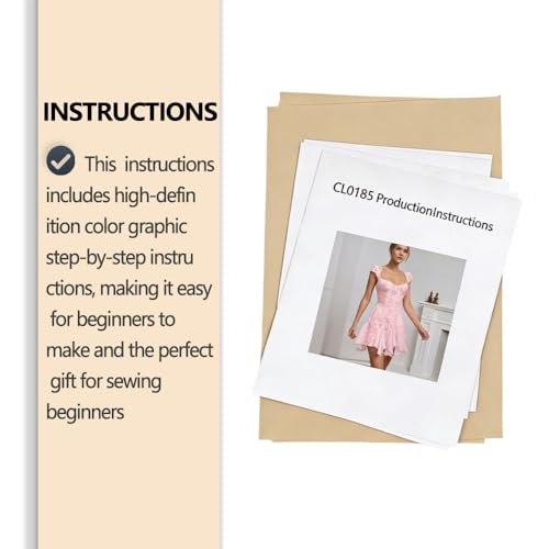 Godet Dress 6 Sizes (XS-XXL) Sewing Pattern, 1:1 Scale Template, Step-by-Step Color Graphic Tutorial, Beginner Friendly, Handmade Apparel Template by PAPIROGNOMY - Used condition - Image 2