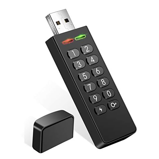 Encrypted USB Flash Drive, Keypad Secure FIPS Certified Memory Stick, Military Grade Hardware U Disk with Password Protection, Personal USB 2.0 AES 256-bit Encryption (16G)