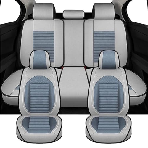 Ensemble complet housses siège de voiture lin bleu pour Tucson Kona ix35 i30 Niro