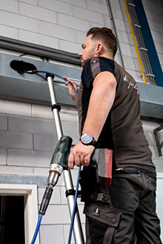 Wohler Rotary Brush M10-16' Set | Air Duct & Dryer Vent Cleaning Tool | Drill Powered | Easy Operation | For Residential & Commercial Use | Incl. 3 Brush Heads, Blue #TOP2