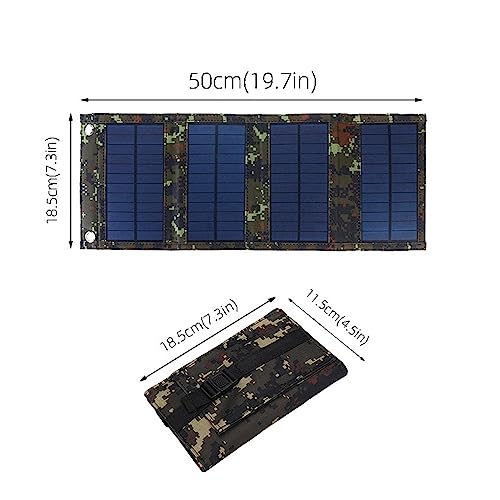 Banco de energía de panel solar plegable para teléfono celular en tamaño camuflaje 6