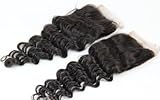 Wholesale Lace Front Top Closure 12' Peruvian Virgin Remy Hair deep wave 5 * 5 Queen Hair Top Closure