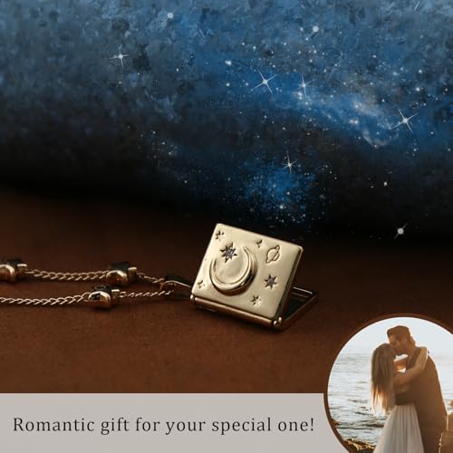 JUN MEIR'S 18K Gold Plated Book Pendant Necklace for Women, Birthday Anniversary Jewelry Gifts for Wife, Mom, Best Friend2