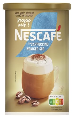 NESCAFÉ GOLD Typ Cappuccino Weniger Süß Getränkepulver aus löslichem Bohnenkaffee koffeinhaltig 1er Pack (1 x 220g)