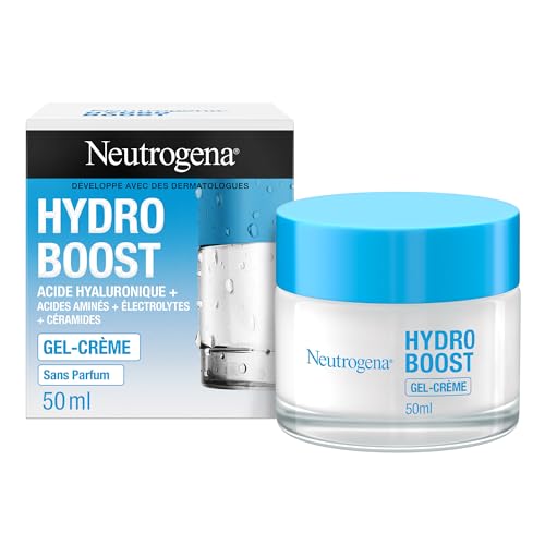 Neutrogena – Gel-Crème Hydro Boost (pot de 50 ml) – Crème hydratante pour les peaux sensibles à l'acide hyaluronique et...