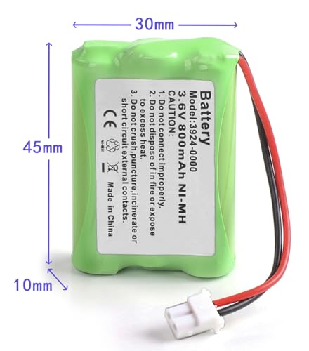 SHAWOROCE Battery Compatible with Slendertone Ceinture Electrostimulation Fitness ABS System 7 E70 X10 X70 Devices 800mAh 3.6V NI-MH Rechargeable 3924-0000 - Image 3