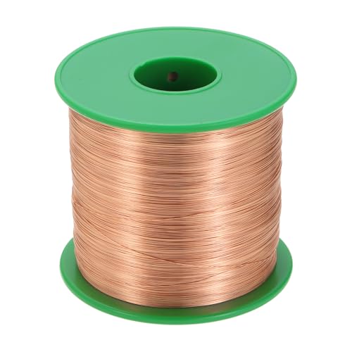 MECCANIXITY 32 AWG Magnet Wire, 32 Gauge Enameled Copper Wires 16 oz Magnetic Coil for Transformer Motor Electric, F Grade 311 Fahrenheit (155 Celsius), Copper Color