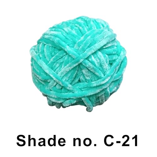Image of VCR Minty Caramel Yarn 100 Grams Hank, 115 Meters Length, Premium Polyester Ball for Crochet and Knitting, Soft Crosia Threads, Pack of 1 Yarn, Suitable for DIY Crafts