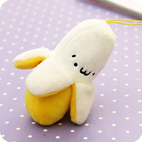 AmiAbi Exquisite Squeezing Toys Chaveiro Mobile Chain Banana Squeeze Yellow Dinosaur Stress Relief T