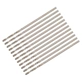 uxcell 12pcs Jobber Drill Bits 1mm (0.039') Black Nitride & Gold Titanium Coated M2 High Speed Steel (HSS) Twist Drill Bits for Stainless Steel Aluminum Alloy Metal