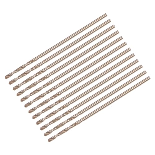 sourcing map 12pcs Jobber Drill Bits 1mm (0.039) Black Nitride & Gold Titanium Coated M2 High Speed Steel (HSS) Twist Drill Bits for Stainless Steel Aluminum Alloy Metal