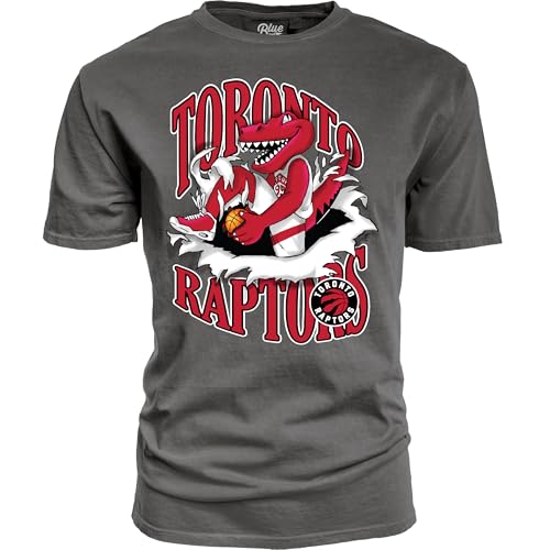 Toronto Raptors NBA Officially Licensed T-Shirt Ringspun Slam Mascot Black, Large