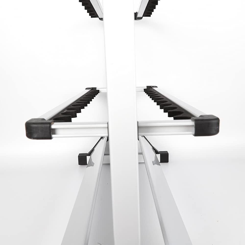 Soporte para cañas de pescar, Puntero caña de pescar, Soporte portátil para 24 cañas de pescar, Aleación de aluminio, 73 cm x 32,5 cm x 72 cm