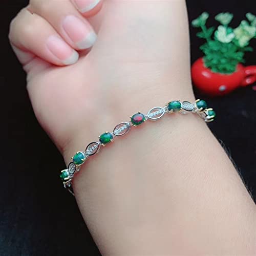 Bracelet en opale noire naturelle le meilleur cadeau en bijoux 925