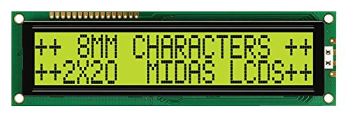 Écran ALPHANUMERIC, 20 x 2, jaune/GRN, écrans LCD alphanumériques, Qté.1 | MC22008B6W-SPTLY-V2