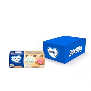Mellin Omogeneizzato di Prosciutto 100% Naturale – 24 Vasetti da 80 gr