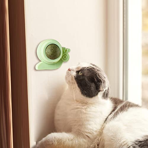 Bola de parede catnip - Brinquedo de Bolas de Catnip em Forma de Caracol para Gatos Limpeza de Dente