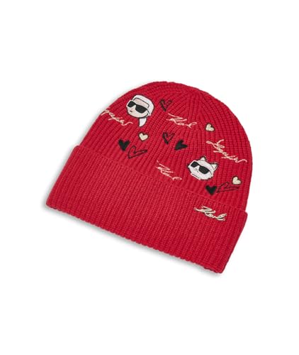 Gorro Karl Lagerfeld para mujer con bordado y forro polar miniatura 3