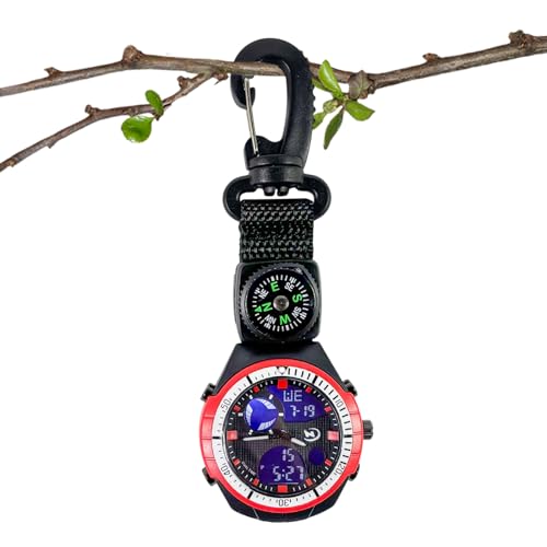 Reloj para senderismo y deportes de montaña con brújula que brilla en la oscuridad unisex