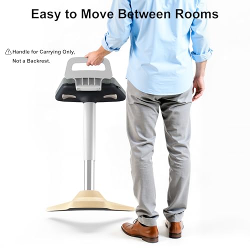Image of Wobble Stool for Standing Desk, Height Adjustable 22 inch-31.9 inch, Ergonomic Sit Stand Chair with Non-Slip Base & Upgraded Lift, Home Office Active Sitting Stool