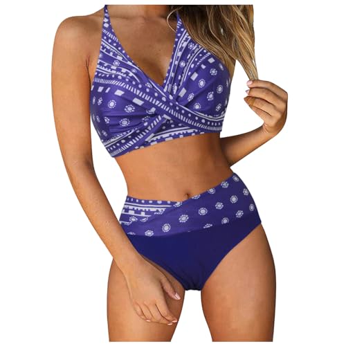 Trajes de playa sexy de dos piezas para mujer, bikini de tul bandeau con lazos, traje de baño de corte grande para mujer, bikini de dos piezas, trajes de baño con control de barriga, bikini de cintura