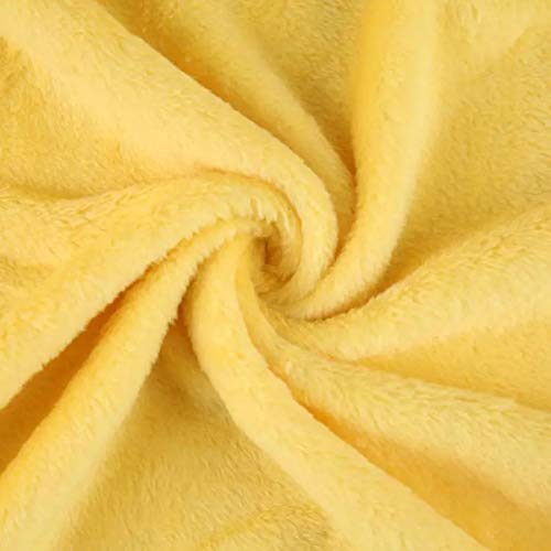 Image of First Kick New Born Baby Blanket Pack of Super Soft Bathrobe Baby Wrapper Durable Fleece Polyester Cum Baby Bath Towel for Baby Boys, Baby Girls, Babies (80cm x 80cm, 0-6 Months) Yellow