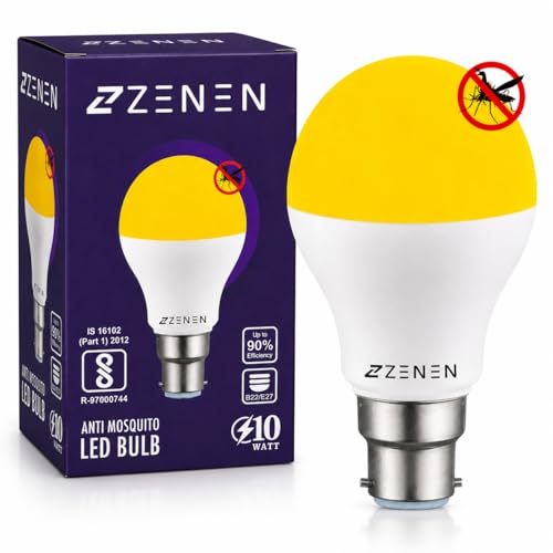 Image of Zenen Anti Mosquito Lamp Led Mosquito Bulb Lighting Yellow Led Bug Light Bulb No Blue Light 220V-240V Led 10 - Watt (Eco Friendly Led Bulb Mosquito ) Electric Insect Killer Indoor, Outdoor