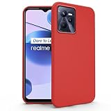 N NEWTOP Cover Compatibile per Realme C35 (4G), Custodia TPU SOFT Gel Silicone Ultra Slim Sottile Flessibile Case Posteriore Protettiva (Rossa)