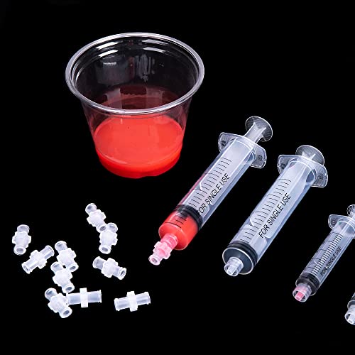 25pcs Luer Lock to Luer Lock Connector, Female Luers Syringe to Syringe Transfer Joint,PP Syringes Adapter Coupler (25)