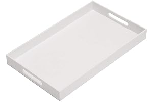 Glossy White Serving Tray: Elevate Your Kitchen Countertop