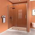 CKB 56-60 in. W Adjustable x 72 in. H Semi-Frameless Pivot Shower Door. 1/4" (6mm) Shattered-Proof Tempered Glass. Brushed Nickel Anodized Frame Shower Door