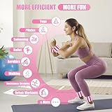 2 PCS Ankle Weights for Women Men,Adjustable Wrist Weights Set of 2(1lb Each),Wearable leg weights/arm weights，Wrist & Ankle Weights Bracelet for Yoga,Pilates,Running, Fitness,Physical Therapy (Pink) - Image 4