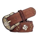 XDCLK Ladies Belt Belt Patchwork Rhinestone Rivet Alloy Pin Buckle Belt Women (Color : C, Size : 105
