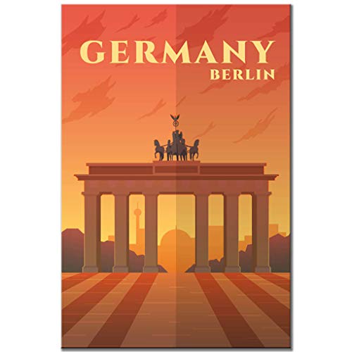 Imán de nevera Berlín Alemania Vintage 2 x 3 pulgadas