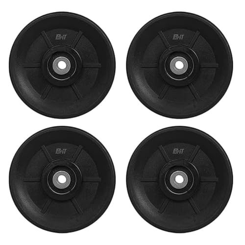 Image of B Fit ABS Plastic Gym Pulley with inbuilt Bearing and Bush- Heavy Duty Wheel Cable Gym Fitness Equipment Replacement 4 Pcs (120 MM-4 Pcs) | Gym Machine Attachment