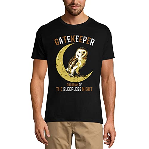 Cadeau nouveauté homme T-shirt Gardien de la Porte du Hibou au design vintage unique