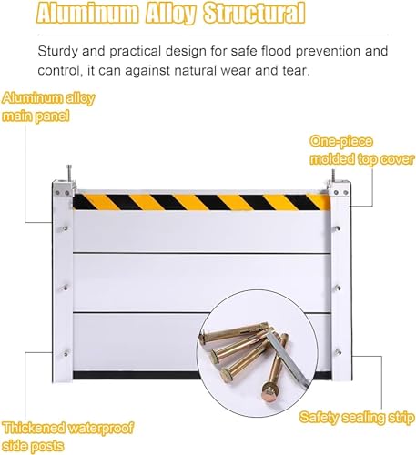 Barrera de protección contra inundaciones de aluminio móvil de 100cm 3