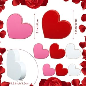 6 Pcs Valentine's Day Heart Wood Sign Rustic Valentine Tiered Tray Decor Red Pink White Wooden Heart Tabletop Block Farmhouse Heart Table Centerpiece for Wedding Home Shelf Party Decorations 6 Pcs Valentines Day Heart Wood Sign Rustic Valentine Tiered Tray Decor Red Pink White Wooden Heart Tabletop Block Farmhouse Heart Table Centerpiece for Wedding Home Shelf Party Decorations