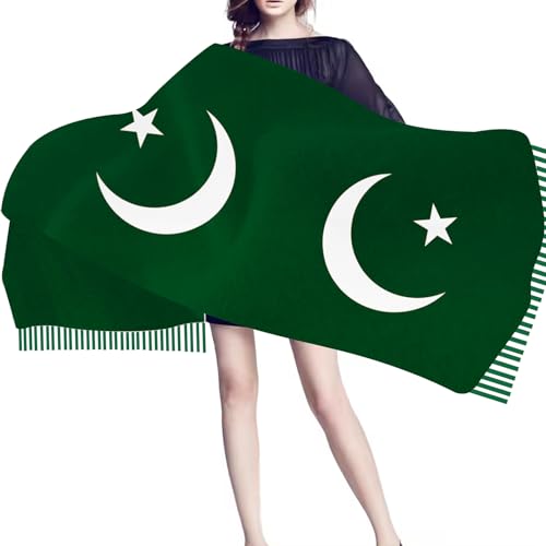 Nation Flag Womens Winter Scarf Soft Warm Blanket Scarves Fringe Pashmina Scarf 77