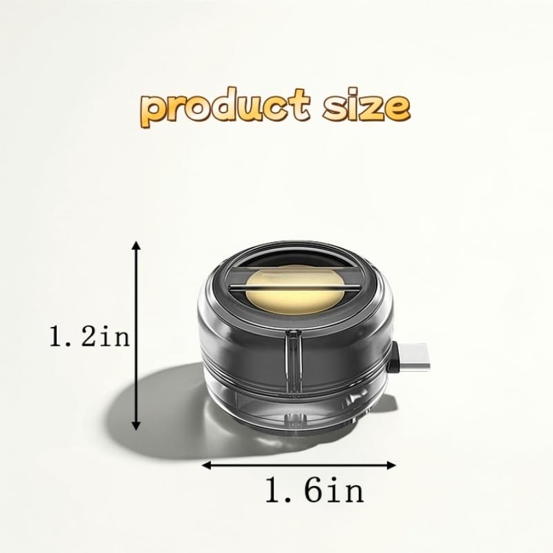 Mini Portable 5X Speaker Amplifier, Plug & Play for Music/Calls, Compatible with Smartphones, Tablets, Laptops&PC, Lightweight Compact bullhorn Outdoor Loudspeaker (Transparent, Type-c interface)