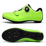 Fahrradschuhe für Männer und Frauen Mountainbike Schuhe SPD Schnalle Mountainbike Schuhe Rennrad Schuhe Entsperren Schuhe (44,Grün)