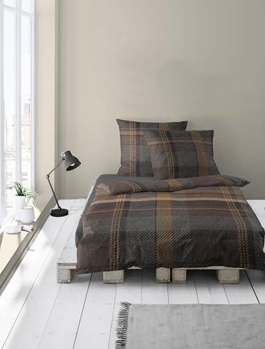 Bierbaum Bettwäsche 4046, Feinbiber, 100% Baumwolle, Designed in Germany,...